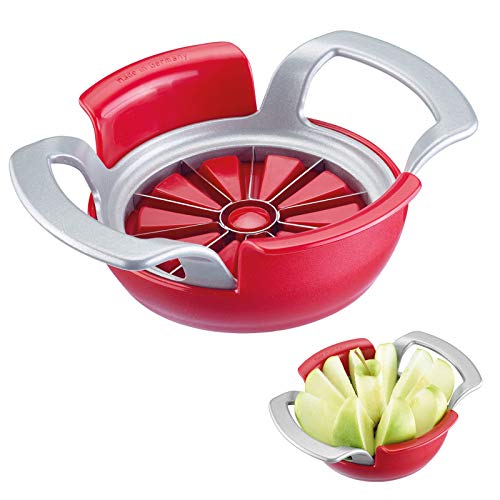 Westmark Cortador de manzanas y peras con plato de corte Divisorex-Spezial, Aluminio/Acero Inoxidable/Plástico, Plateado/Rojo, 51112260