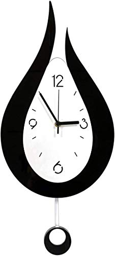 WgYoo Grande Moderno Péndulo Reloj de Pared Sala de Estar Reloj Colgante Acrílico Pared Goteo Ácido Acrílico Silencioso decoración Adecuado para Familia Dormitorio Cocina Oficina 20.4 × 9.4 Pulgadas