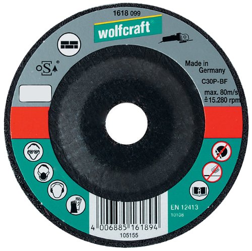 Wolfcraft 1621099 - Disco de corte para amoladora para piedra, cubo deportado, granel Ø 115 x 2,5 x 22,23 mm