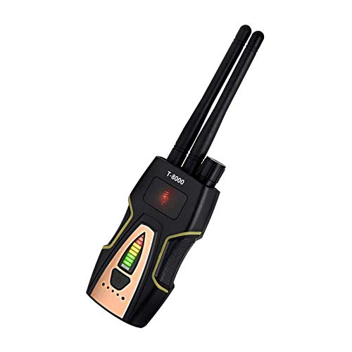 ZHITING-T-8000 Detector de señal de RF Detector de errores inalámbrico Lente de la cámara Buscador de audio GSM Detector de escaneo GPS Plateado para detección de escuchas/rastreador GPS