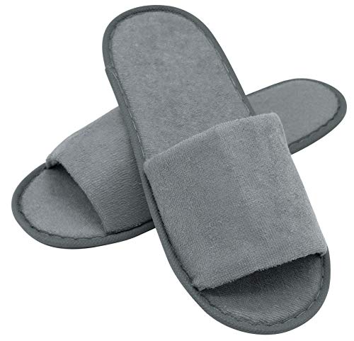Zollner 10 Pares de Zapatillas de Viaje de Rizo, Talla única, Grises Zollner 10 Pares de Zapatillas de Viaje de Rizo, Talla única, Grises