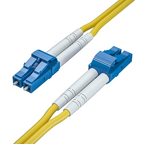 10Gtek OS2 LC a LC Cable de Fibra Óptica 50m- 9/125 Monomodo Dúplex Fiber Patch Cable LSZH para SFP, 10G SFP+, Convertidor de Medios, Longitud: 1m a 50m