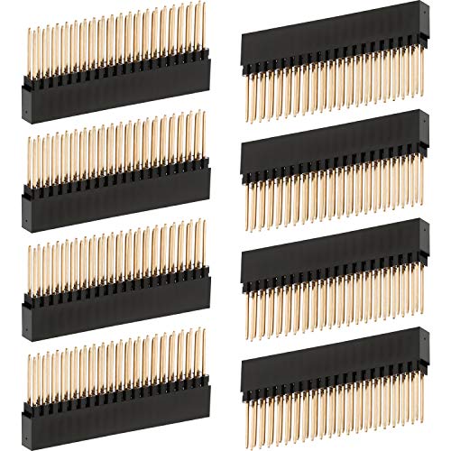 2 x 20 (40 pines) Cabecera Apilable Hembra Extra Alta de Paso de 0,1 Pulgadas Compatible con Raspberry Pi A+/B+/Pi 2/Pi 3 Encabezado Extra Alto (Paquete de 8) 2 x 20 (40 pines) Cabecera Apilable Hembra Extra Alta de Paso de 0,1 Pulgadas Compatible con Raspberry Pi A+/B+/Pi 2/Pi 3 Encabezado Extra Alto (Paquete de 8)