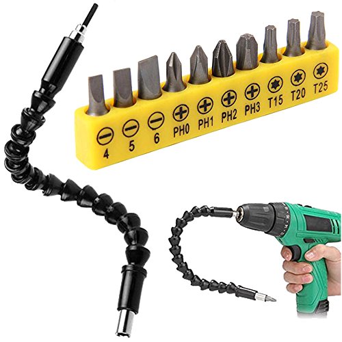 300mm Destornillador Eje Universal Flexible Bits Eje Electrónica Broca Extention Destornillador Soporte Conectar Enlace con 10PCS Bits Herramientas eléctricas 300mm Destornillador Eje Universal Flexible Bits Eje Electrónica Broca Extention Destornillador Soporte Conectar Enlace con 10PCS Bits Herramientas eléctricas