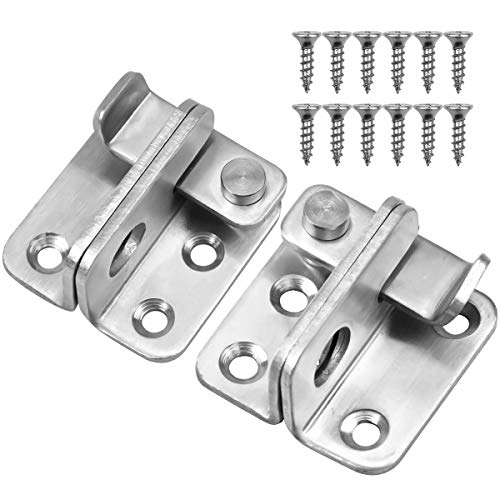 4pcs(2 pares) Cerradura Puerta Bloqueo para Apertura Izquierda y Derecha,Cierre de puerta abatible de seguridad de acero inoxidable con Cerrojo Candado Para Muebles de Gabinete Dormitorio Ventanas 4pcs(2 pares) Cerradura Puerta Bloqueo para Apertura Izquierda y Derecha,Cierre de puerta abatible de seguridad de acero inoxidable con Cerrojo Candado Para Muebles de Gabinete Dormitorio Ventanas