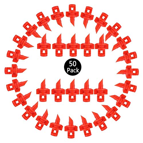 50 Pcs Tobera pulverizador, Sistema de Riego de Jardín, Goteros para Equipos de Riego, para el riego de áreas verdes largas y estrechas, hortalizas, flores, viveros, árboles frutales y otros cultivos 50 Pcs Tobera pulverizador, Sistema de Riego de Jardín, Goteros para Equipos de Riego, para el riego de áreas verdes largas y estrechas, hortalizas, flores, viveros, árboles frutales y otros cultivos