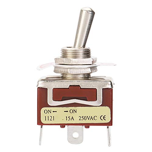 5Pcs Interruptor de palanca ON-ON SPDT Interruptor de Palanca 12mm 3 Pines 2 Posiciones Controles Eléctricos Industriales 15A 250V 5Pcs Interruptor de palanca ON-ON SPDT Interruptor de Palanca 12mm 3 Pines 2 Posiciones Controles Eléctricos Industriales 15A 250V