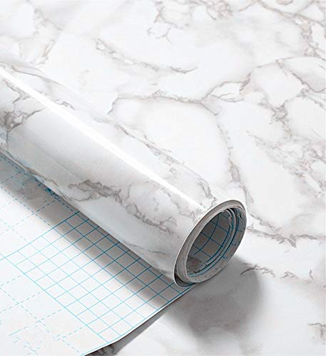 60 cm x 2 metros blanco gris papel Peel Stick granito vinilo mármol película cocina baño encimera pegatina muebles mármol adhesivo nuevo rollo plástico