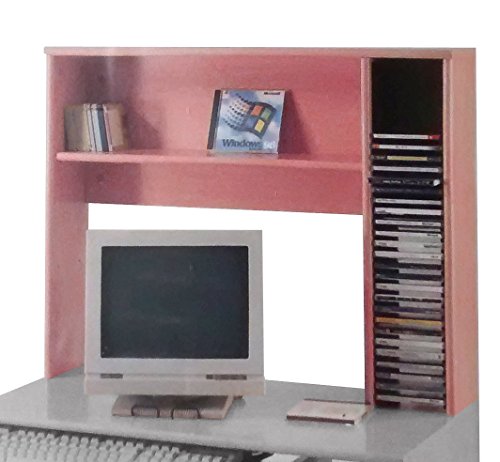Abitti Estantería con Porta CD's y Estante para acoplar a Escritorio o Mesa Estudio, Cerezo, 80x64 cm. Abitti Estantería con Porta CD's y Estante para acoplar a Escritorio o Mesa Estudio, Cerezo, 80x64 cm.