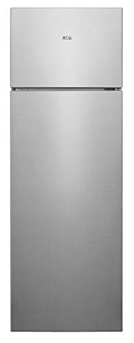 AEG RDB428E1AX - Nevera congelador LowFrost de dos puertas, capacidad 201 l, altura 1610 mm, gris (inoxidable)