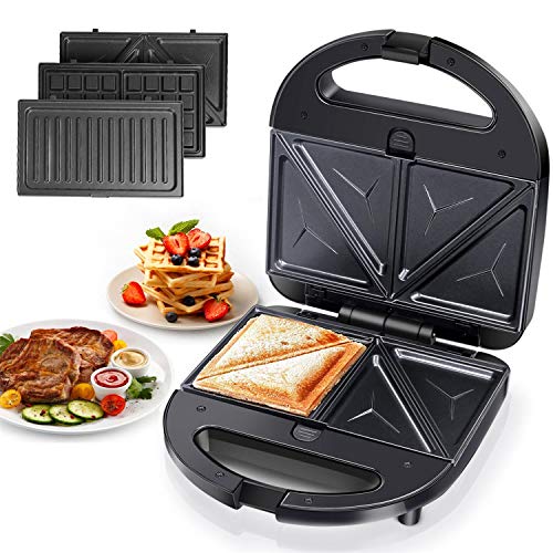 Aigostar Robin 30OGQ - Sandwichera 3 en 1: grill, gofres y sandwichera. 750W, placas antiadherentes extraíbles, termostato hasta 215ºC, almacenamiento vertical y asa de toque frío. Aigostar Robin 30OGQ - Sandwichera 3 en 1: grill, gofres y sandwichera. 750W, placas antiadherentes extraíbles, termostato hasta 215ºC, almacenamiento vertical y asa de toque frío.