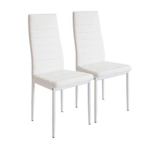 Albatros 2863 Milano Set de 2 sillas de Comedor, Blanco