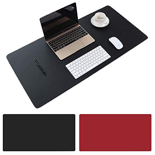 Alfombrilla para Ratón,900 x400x2mm Ultra fino Antideslizante e impermeable alfombrilla para escritorio del cuero de PU Super-Portátil Alfombrilla con Doble cara (Negro+Rojo) Alfombrilla para Ratón,900 x400x2mm Ultra fino Antideslizante e impermeable alfombrilla para escritorio del cuero de PU Super-Portátil Alfombrilla con Doble cara (Negro+Rojo)