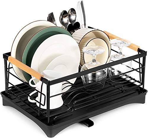 AlixinDssm ALIXIN-Escurridor de Platos Retro Premium con Asas de Madera.Rejilla para secar Platos.Cesta para Cubiertos y portavasos.Escurridor de Platos para Cubiertos con Bandeja de Goteo extraíble. AlixinDssm ALIXIN-Escurridor de Platos Retro Premium con Asas de Madera.Rejilla para secar Platos.Cesta para Cubiertos y portavasos.Escurridor de Platos para Cubiertos con Bandeja de Goteo extraíble.