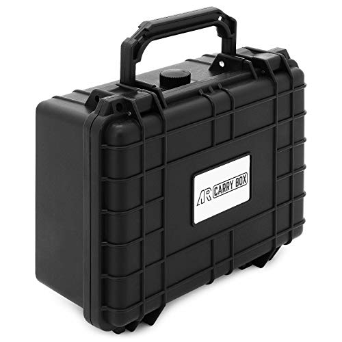 AR CARRY BOX Outdoor - Maletín de plástico negro con forma de cubo, resistente al polvo y al agua