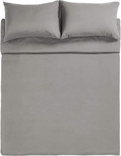 Arcoiris Fundas Nórdicas, Fundas Edredón Nórdico Cama 180cm ,4 Piezas por 2 Funda de Almohada, Sábana Bajera y Funda Nórdica | 50% Poliester 50% Algodón (Cama 180: 180x190/200cm, Gris)