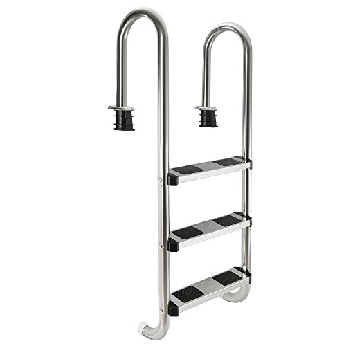 Arebos – Acero inoxidable Escalera para piscina de 3 o 4 peldaños/con antirutschpads en los peldaños Arebos – Acero inoxidable Escalera para piscina de 3 o 4 peldaños/con antirutschpads en los peldaños