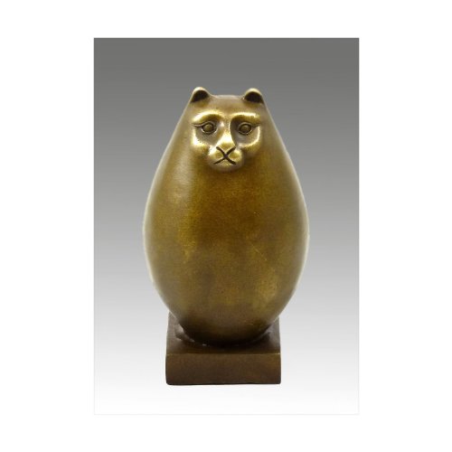 Arte & Ambiente – Figura de bronce – Gato grueso / Fat Cat – firmada – Figura de Fernando Botero – escultura – escultor