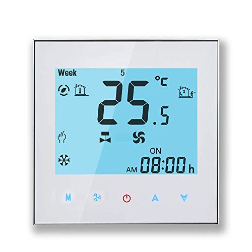 Arxus WiFi Programable Smart Termostato Pantalla LCD Controlador de Temperatura para Calderas de Calefacción/Aire Acondicionado Trabaje con Alexa Google Home IFTTT