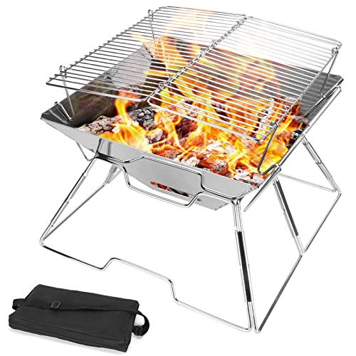 Barbacoa de carbón de leña para Exteriores Barbacoa Parrilla Camping Estufa de Madera Acero Inoxidable Plegable Barbacoa Parrilla Grill Parrilla BBQ Barbacoa de carbón de leña para Exteriores Barbacoa Parrilla Camping Estufa de Madera Acero Inoxidable Plegable Barbacoa Parrilla Grill Parrilla BBQ