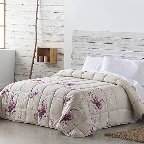 Barceló Hogar - ❤️ Edredón Comforter Reversible Melinda, Edredón Estampado de 350 gr en Color Crema, Medida 250x270, Edredón Nórdico de Otoño-Invierno para Cama 150 Barceló Hogar - ❤️ Edredón Comforter Reversible Melinda, Edredón Estampado de 350 gr en Color Crema, Medida 250x270, Edredón Nórdico de Otoño-Invierno para Cama 150