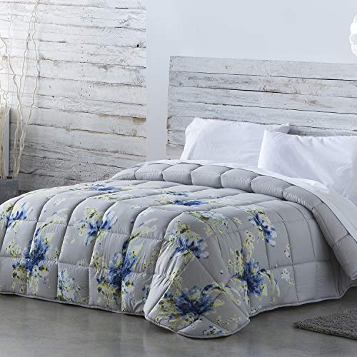 Barceló Hogar - ❤️ Edredón Comforter Reversible Melinda, Edredón Estampado de 350 gr en Color Perla, Medida 200x270, Edredón Nórdico de Otoño-Invierno para Cama 105