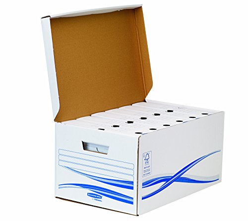 Basic Pack de Fellowes Bankers Box Cajas para contenedores 6 archivos 8 cm Blanco/Azul