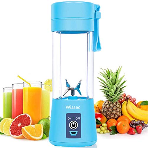 Batidora portatil Personal Smoothie Maker Licuadora Portátil 6Cuchillas 380ML Juicer USB Individuales batidora Smoothie Fruta Verdura Smoothies Milkshake Mixer Cocina batidora Vaso