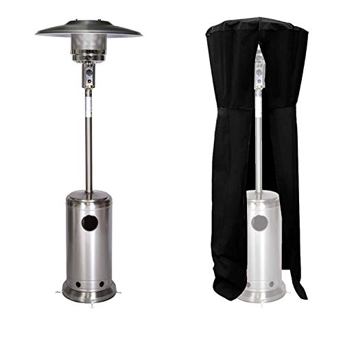 Beneffito Kohala - Estufa Exterior de Gas - Calienta-Patios - Acero INOX Gris - Cubierta Negra - Superficie de Calentamiento 30m2 - Encendido Fácil - Ruedas Beneffito Kohala - Estufa Exterior de Gas - Calienta-Patios - Acero INOX Gris - Cubierta Negra - Superficie de Calentamiento 30m2 - Encendido Fácil - Ruedas