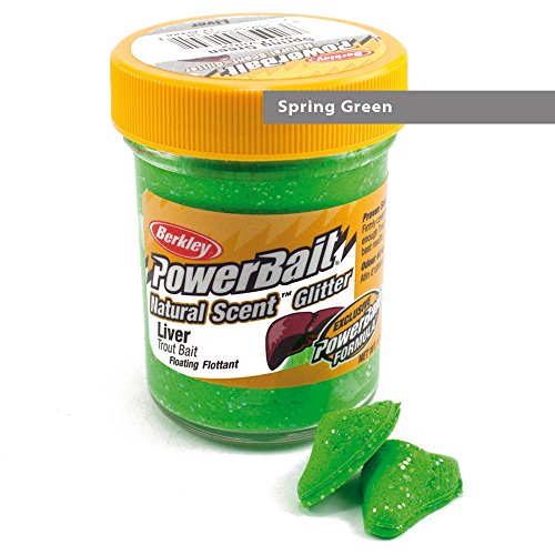 Berkley Natural Scent Trout Bait glitter Liver - Spring Green