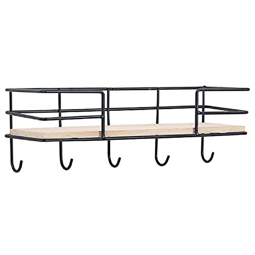 Bluelliant Estante De Pared Flotante De Hierro Madera Negro Salón Cocina Baño Habitación Dormitorio Hogar para Herramientas Libros Macetas Moderno con Ganchos Bluelliant Estante De Pared Flotante De Hierro Madera Negro Salón Cocina Baño Habitación Dormitorio Hogar para Herramientas Libros Macetas Moderno con Ganchos
