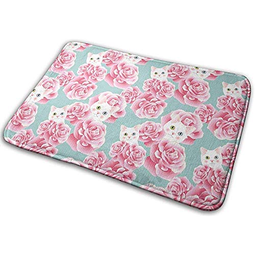 Bouquet of Kitties Aqua Flavor Floor Bath Entrance Alfombra Alfombrilla Absorbente Decoración de baño Interior Felpudos de Goma Antideslizante 15.7 'X23.5' Bouquet of Kitties Aqua Flavor Floor Bath Entrance Alfombra Alfombrilla Absorbente Decoración de baño Interior Felpudos de Goma Antideslizante 15.7 'X23.5'