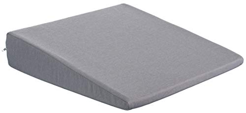Brandsseller - Cojín en forma de cuña para silla, asiento de coche, silla de oficina (38 x 38 x 8/2 cm), algodón, gris, 38 cm x 38 x 8/2 cm Brandsseller - Cojín en forma de cuña para silla, asiento de coche, silla de oficina (38 x 38 x 8/2 cm), algodón, gris, 38 cm x 38 x 8/2 cm