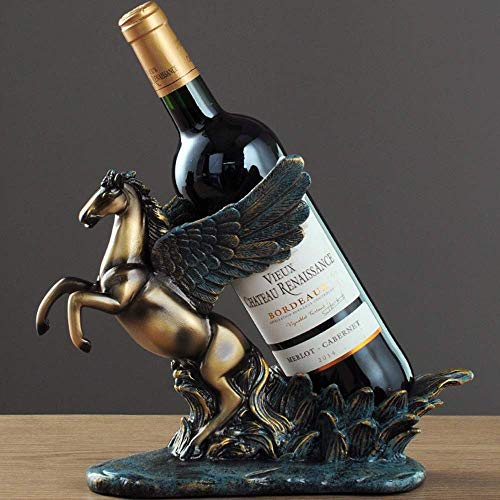 BRIGHTZ Estilo europeo del vino Pegasus bastidor pórtico de escritorio Decoración gabinete del vino Bodega Bar Hotel Restaurante resaca soporte personalidad creativa decoraciones del oro elegante y he BRIGHTZ Estilo europeo del vino Pegasus bastidor pórtico de escritorio Decoración gabinete del vino Bodega Bar Hotel Restaurante resaca soporte personalidad creativa decoraciones del oro elegante y he