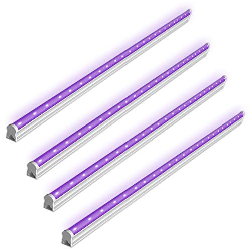 BRTLX Luz Ultravioleta USB LED,6W Portátil Lámpara de Luz UV,Luces de Discoteca para DJ Partido y Holiday, Curado Ultravioleta, Arte UV, Autenticación de Moneda (DC 5V) Pack de 4 Unidades