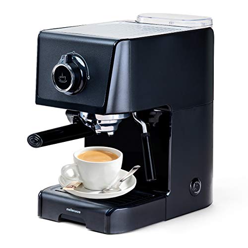 Cafetera express para espresso y capuccino KOFFY. 1200W 15 Bares. Vaporizador orientable. Capacidad 1,2L Café molido y monodosis.