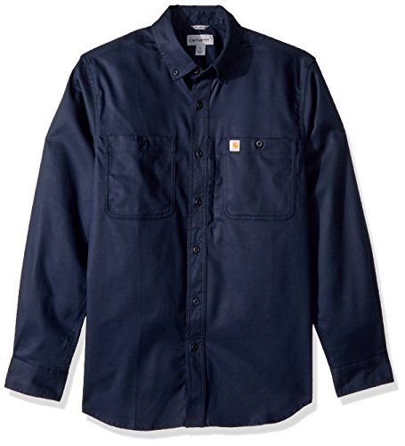Carhartt Rugged Professional Long-Sleeve Work Shirt Camiseta, Navy, L para Hombre