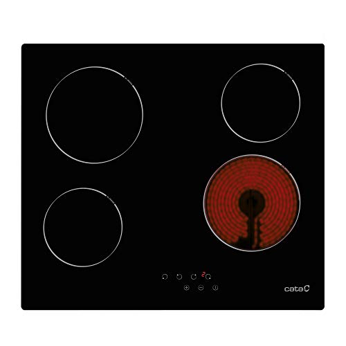 Cata TN 604 604-Placa Vitrocerámica Tn604 con 4 Zonas High Light, 1200 W, Cerámico, Negro Cata TN 604 604-Placa Vitrocerámica Tn604 con 4 Zonas High Light, 1200 W, Cerámico, Negro