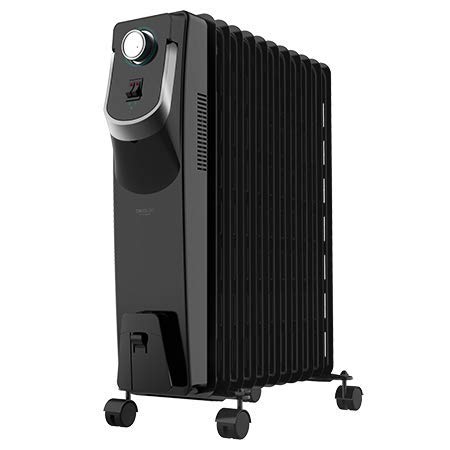 Cecotec Radiador Eléctrico de Aceite Ready Warm 5850 Space 360º Black. 11 Módulos, Bajo Consumo, 2500 W, 3 Niveles de Potencia, Protección contra sobrecalentamiento y antivuelco, Ruedas, 25 m2 Cecotec Radiador Eléctrico de Aceite Ready Warm 5850 Space 360º Black. 11 Módulos, Bajo Consumo, 2500 W, 3 Niveles de Potencia, Protección contra sobrecalentamiento y antivuelco, Ruedas, 25 m2