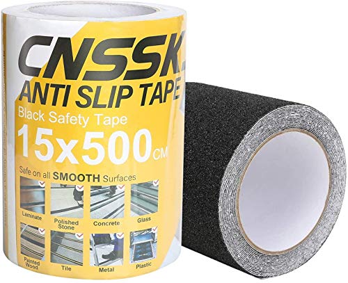 Cinta antideslizante, de alta tracción, no deja residuos adhesivos fácilmente, mejor agarre, fricción, adhesivo abrasivo para escaleras, seguridad, escalón de rodadura, interior, exterior, negro Cinta antideslizante, de alta tracción, no deja residuos adhesivos fácilmente, mejor agarre, fricción, adhesivo abrasivo para escaleras, seguridad, escalón de rodadura, interior, exterior, negro