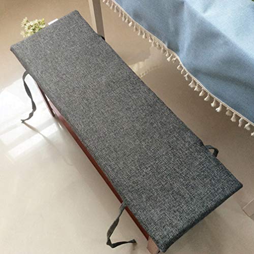 Cojín antideslizante para banco con lazo, cojín suave para tumbona o banco, cojín para asiento de jardín grande de 2 plazas (gris oscuro, 100 x 35 cm) Cojín antideslizante para banco con lazo, cojín suave para tumbona o banco, cojín para asiento de jardín grande de 2 plazas (gris oscuro, 100 x 35 cm)