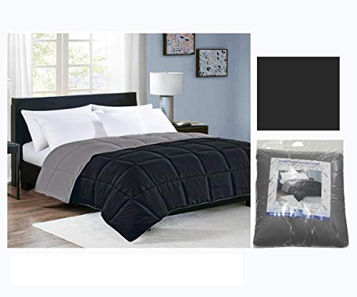 COMERCIAL CANDELA FELPUDOS Y ALFOMBRAS Edredón Nórdico Reversible Colores 350gr Relleno de Fibra Hueca Color (Negro/Gris, Cama 135) COMERCIAL CANDELA FELPUDOS Y ALFOMBRAS Edredón Nórdico Reversible Colores 350gr Relleno de Fibra Hueca Color (Negro/Gris, Cama 135)