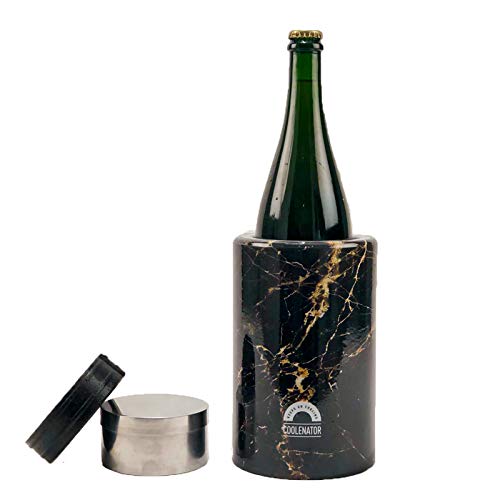 Coolenator Pro con elemento congelador extraíble – Enfriador activo de botellas – hasta 6 horas – Apto para todo tipo de botellas y jarras – Ligero y duradero – Viene en 3 colores – mármol negro
