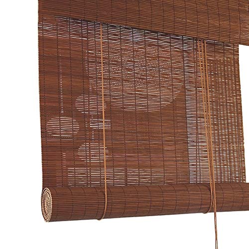 Cortinas enrollables exteriores con faldón, persianas enrollables de bambú portico pérgola balcón privacidad pantalla parasol