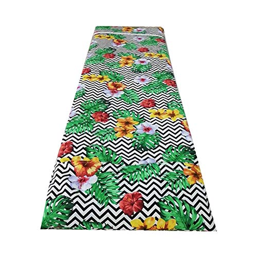 Dabuty Online, S.L. Pack de 2 Colchones Tumbona Acolchada de Rayas 180 x 55 X 8 cm Texturas Rojo, Verde, Amarillo, Azul (Flores)