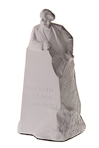 danila-souvenirs Estatua filósofo alemán socialista Karl Marx busto de mármol 5.9 pulgadas, color blanco