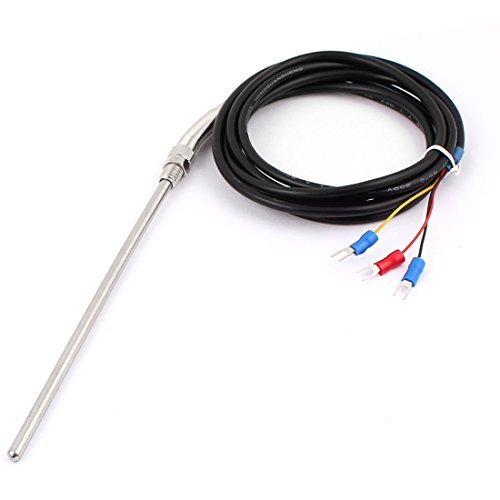 DealMux 2 m Cable PT100 temperatura por termopar 5 mm sensor de la sonda 150 mm