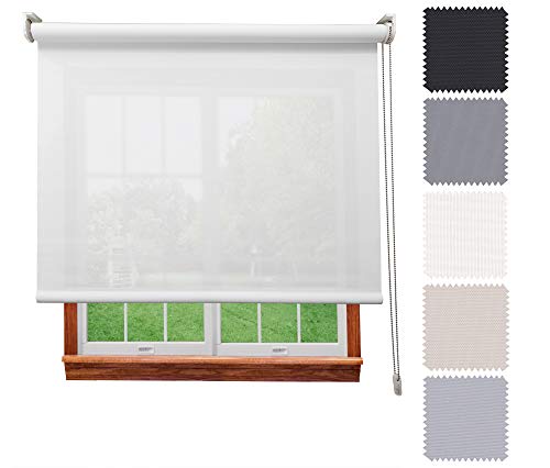 Decorestor Estor Screen 5% Premium A TU Medida, Desde 40 a 300 cm de Ancho. Intimidad y Aislamiento térmico. Blanco. Estores enrollables translucidos para Ventanas y Puertas. Decorestor Estor Screen 5% Premium A TU Medida, Desde 40 a 300 cm de Ancho. Intimidad y Aislamiento térmico. Blanco. Estores enrollables translucidos para Ventanas y Puertas.