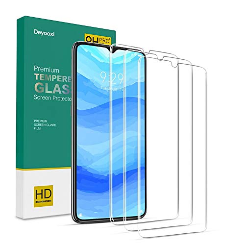 Deyooxi Protector de Pantalla para Xiaomi Redmi Note 8 Pro,3 Unidades Cristal Vidrio Templado Pantalla Protectora para Xiaomi Redmi Note 8 Pro,Alta Definicion,Transparente