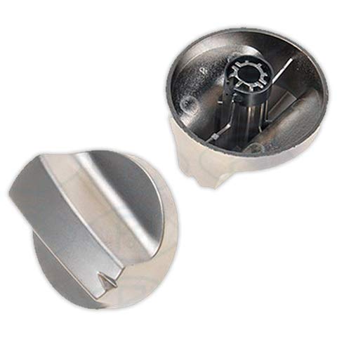 DOJA Industrial | Mando para Cocina y Encimera compatible con TEKA | PACK 2 | 6x42 mm | Eje 6 mm | Color Plateado | Mando para Horno, Placa Gas, Butano, Vitroceramica, Microondas, Estufa de Gas. DOJA Industrial | Mando para Cocina y Encimera compatible con TEKA | PACK 2 | 6x42 mm | Eje 6 mm | Color Plateado | Mando para Horno, Placa Gas, Butano, Vitroceramica, Microondas, Estufa de Gas.